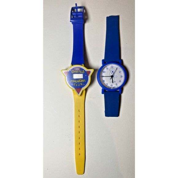 QTY 2 VTG Kraft Cheese & Macaroni Club Pillsbury Doughboy Kids Ads Watch READ - Picture 1 of 13